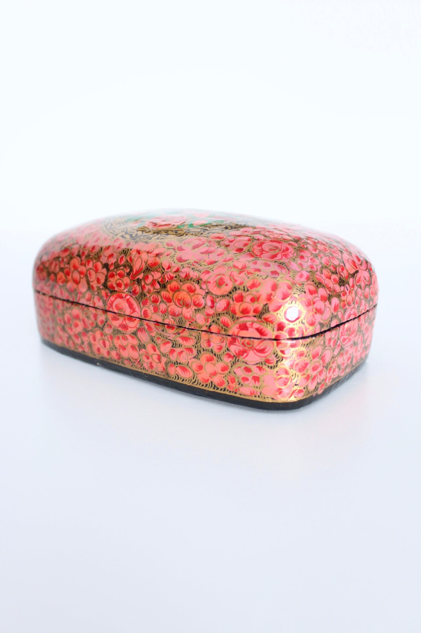 Gorgeous Hand Painted Paper Mache Box