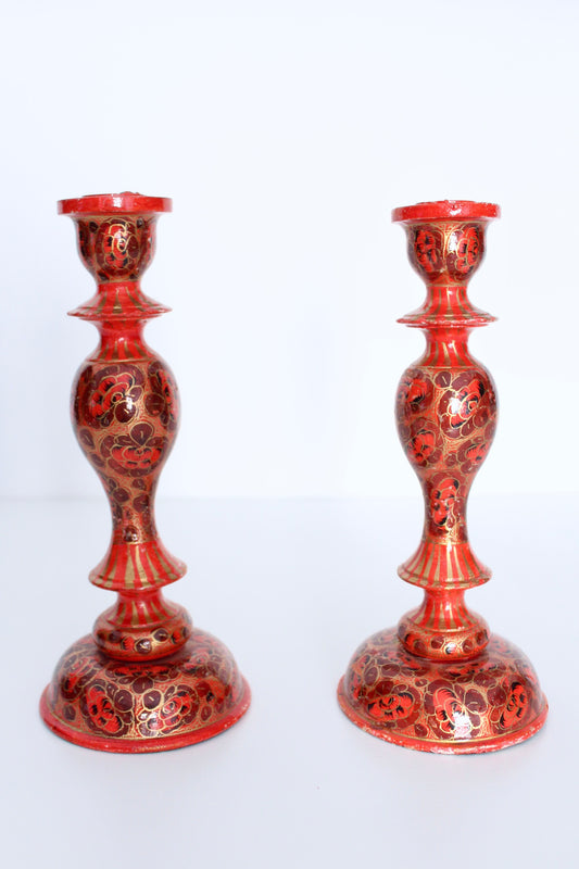 Hand Painted Indian Candle Sticks