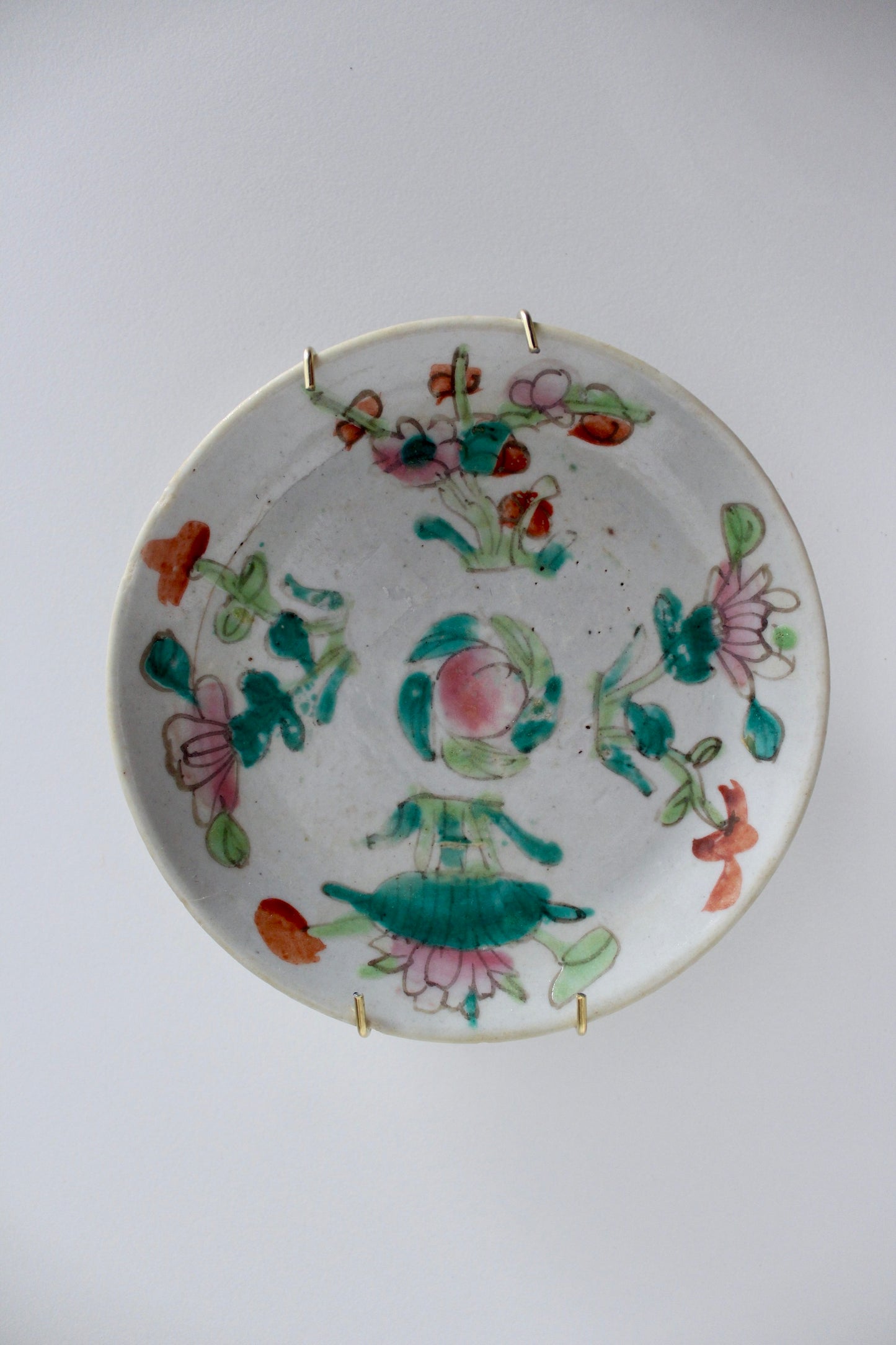 Small Antique Chinese Salt Glaze Plate