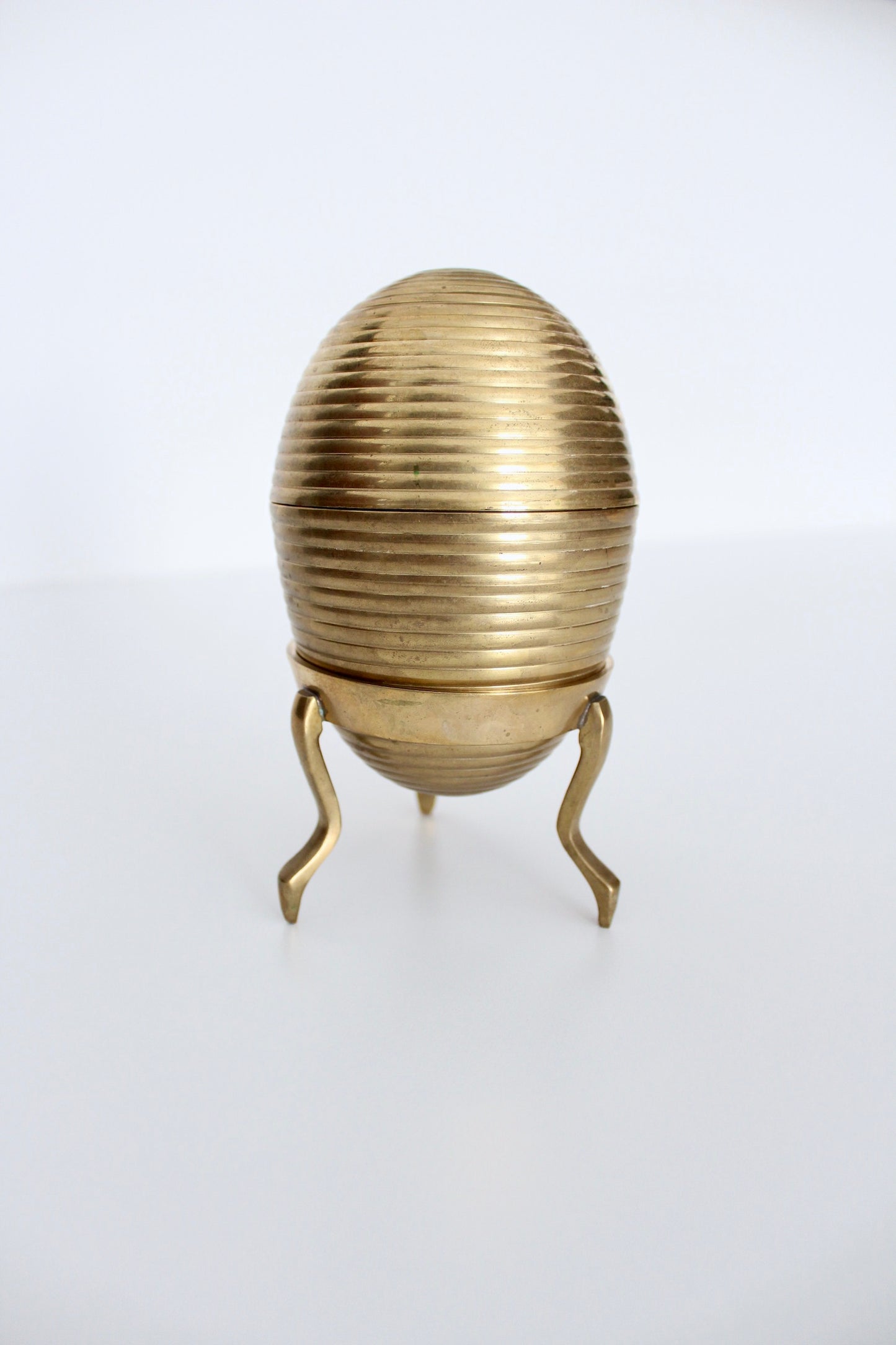 Vintage Brass 1970s Egg