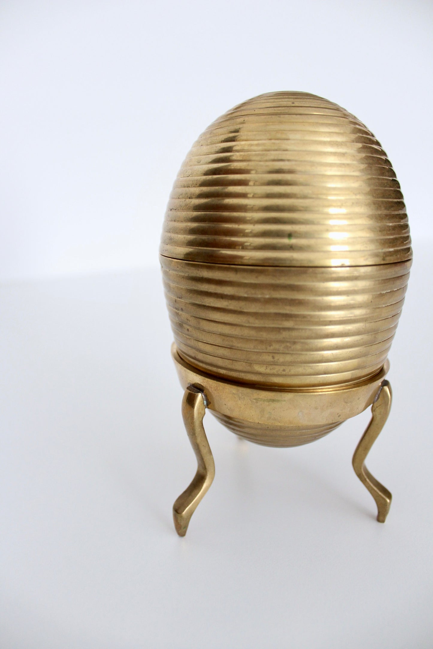 Vintage Brass 1970s Egg