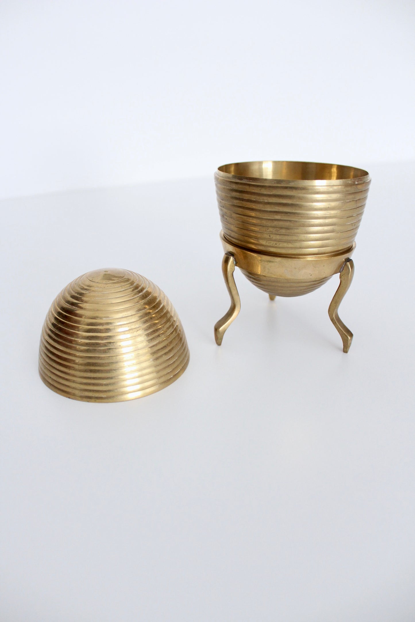 Vintage Brass 1970s Egg