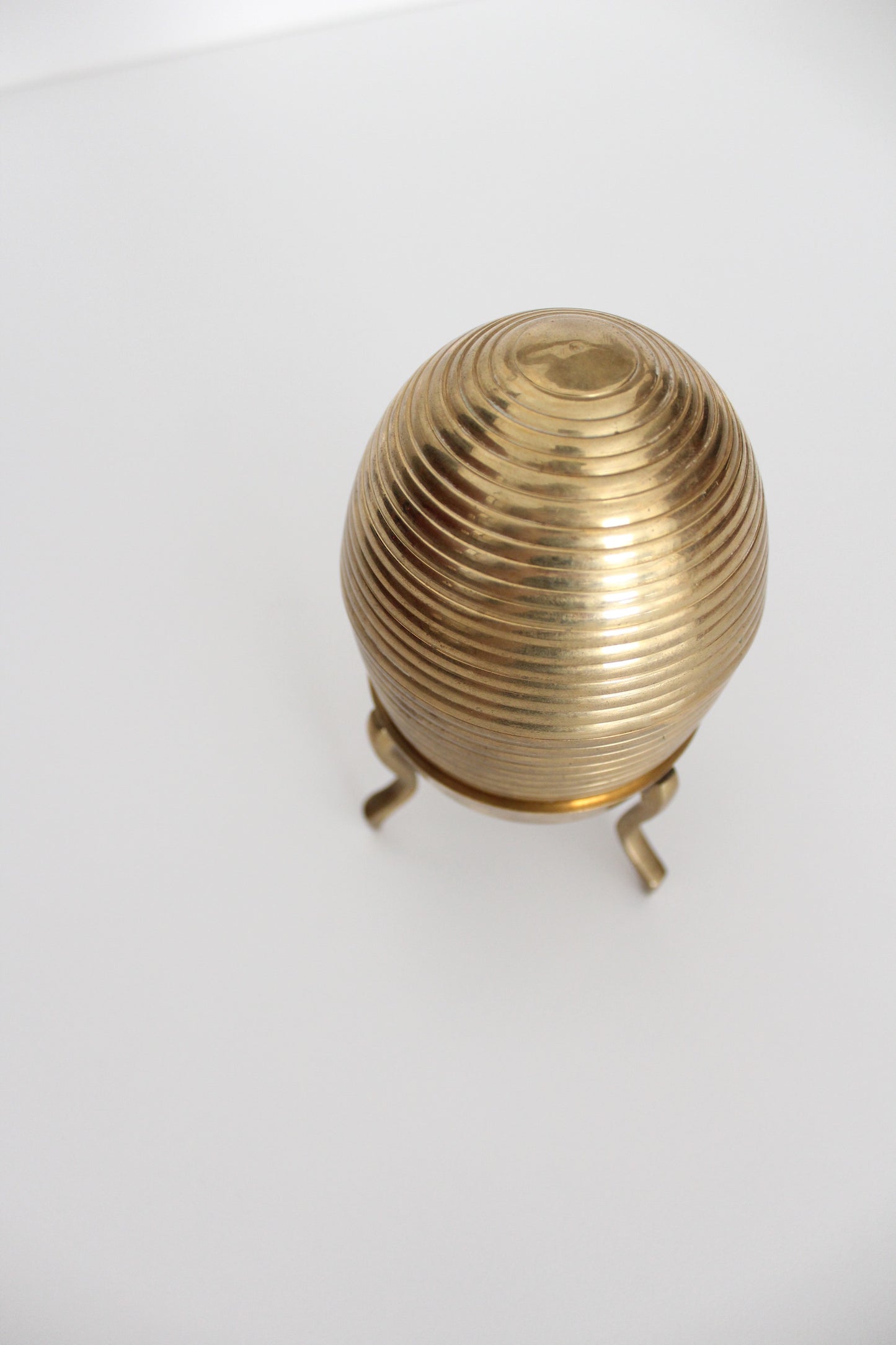 Vintage Brass 1970s Egg