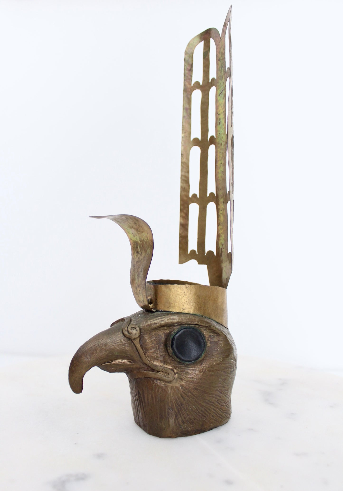 Vintage Bronze Ancient Egyptian Style Hawk/Facon Bust