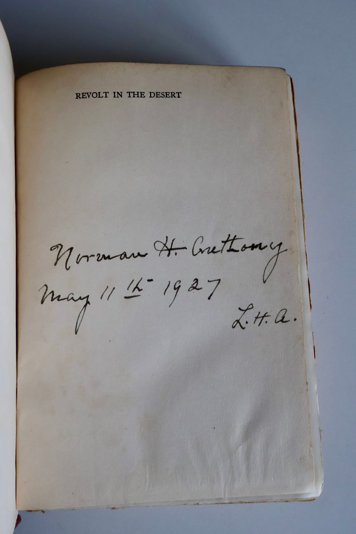1927 First American Printing – Revolt in the Desert by T. E. Lawrence
