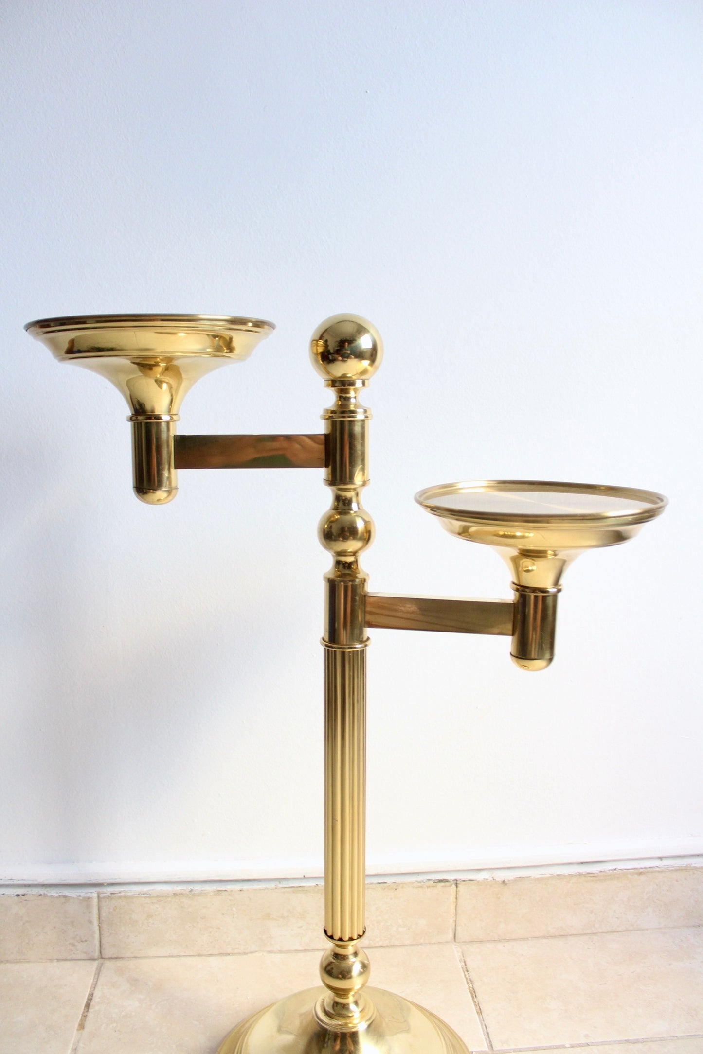 Vintage 1980s Brass Plant Stand