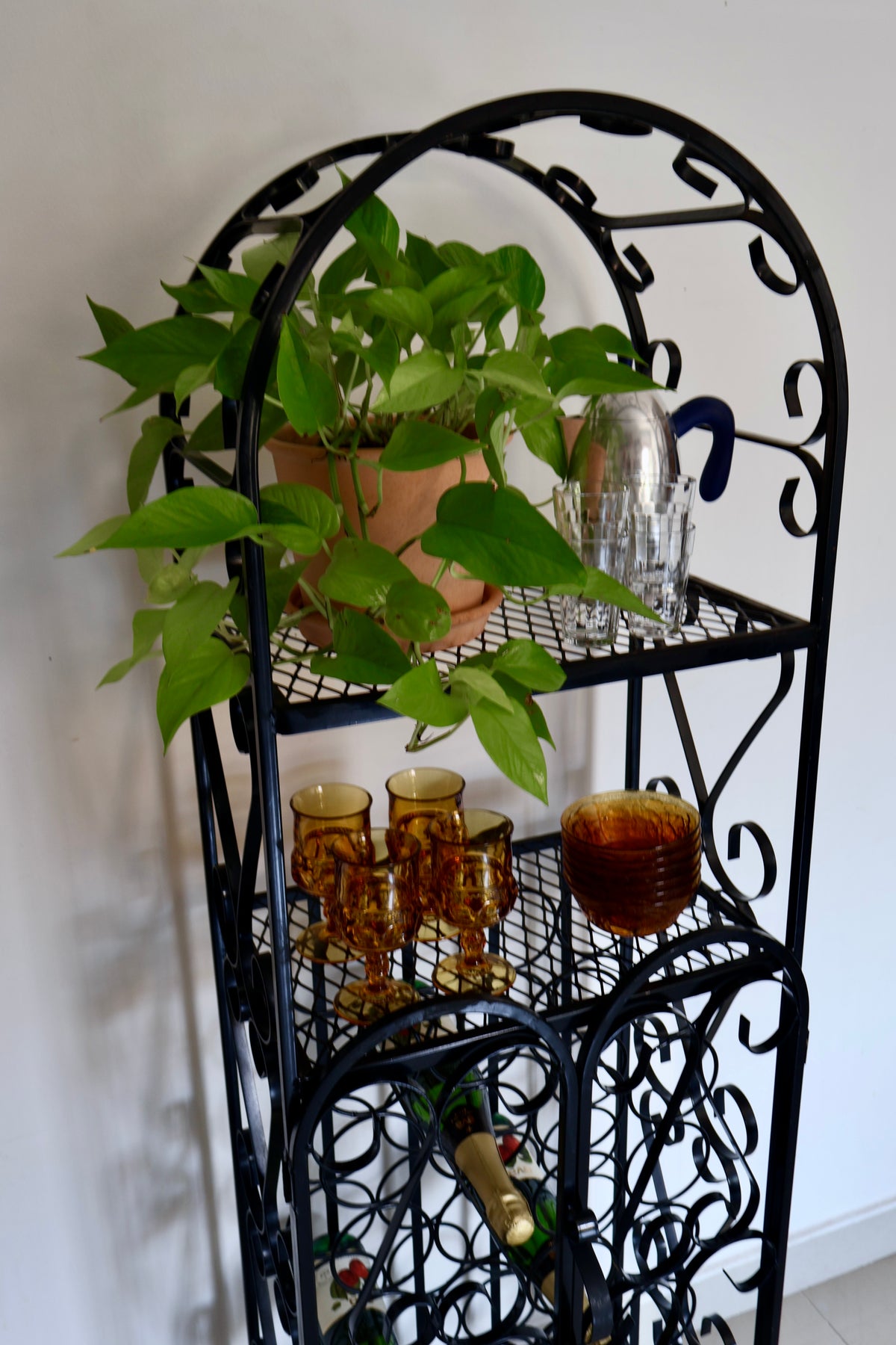 Vintage Wrought Iron Bar Stand/Display Rack