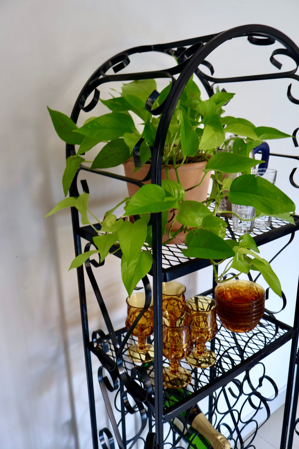 Vintage Wrought Iron Bar Stand/Display Rack