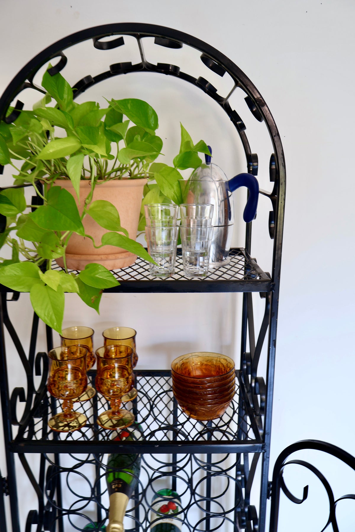 Vintage Wrought Iron Bar Stand/Display Rack