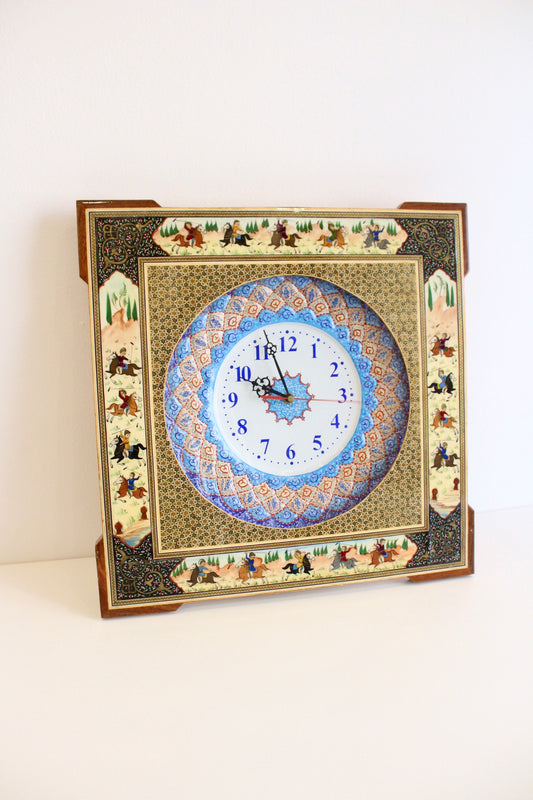 Persian Khalam-kari Wall Clock