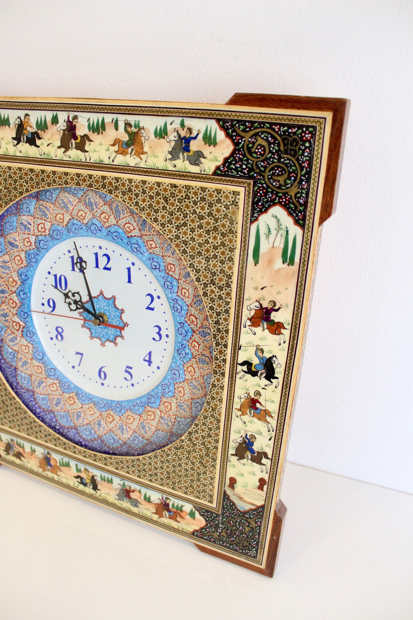 Persian Khalam-kari Wall Clock