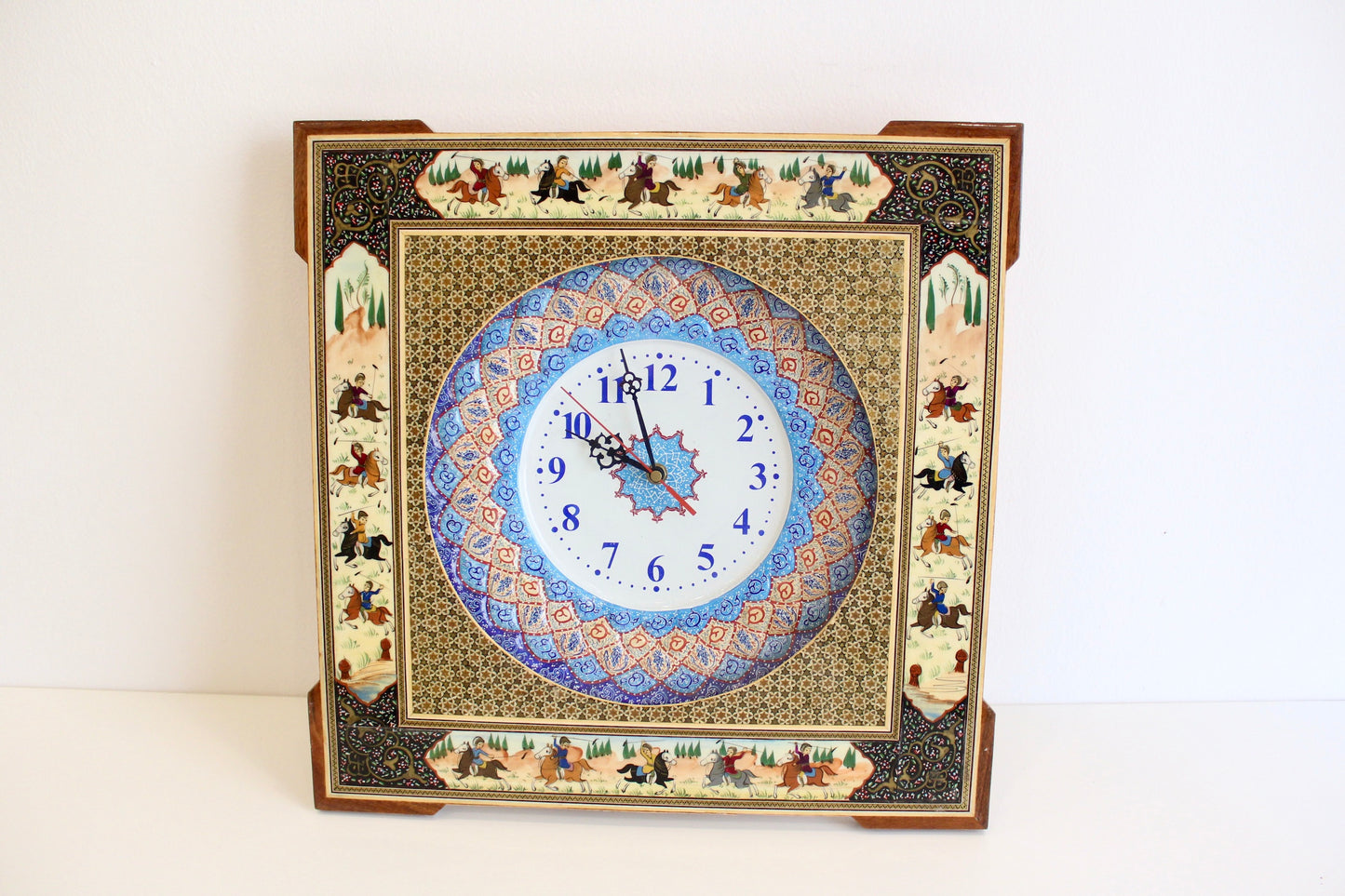 Persian Khalam-kari Wall Clock