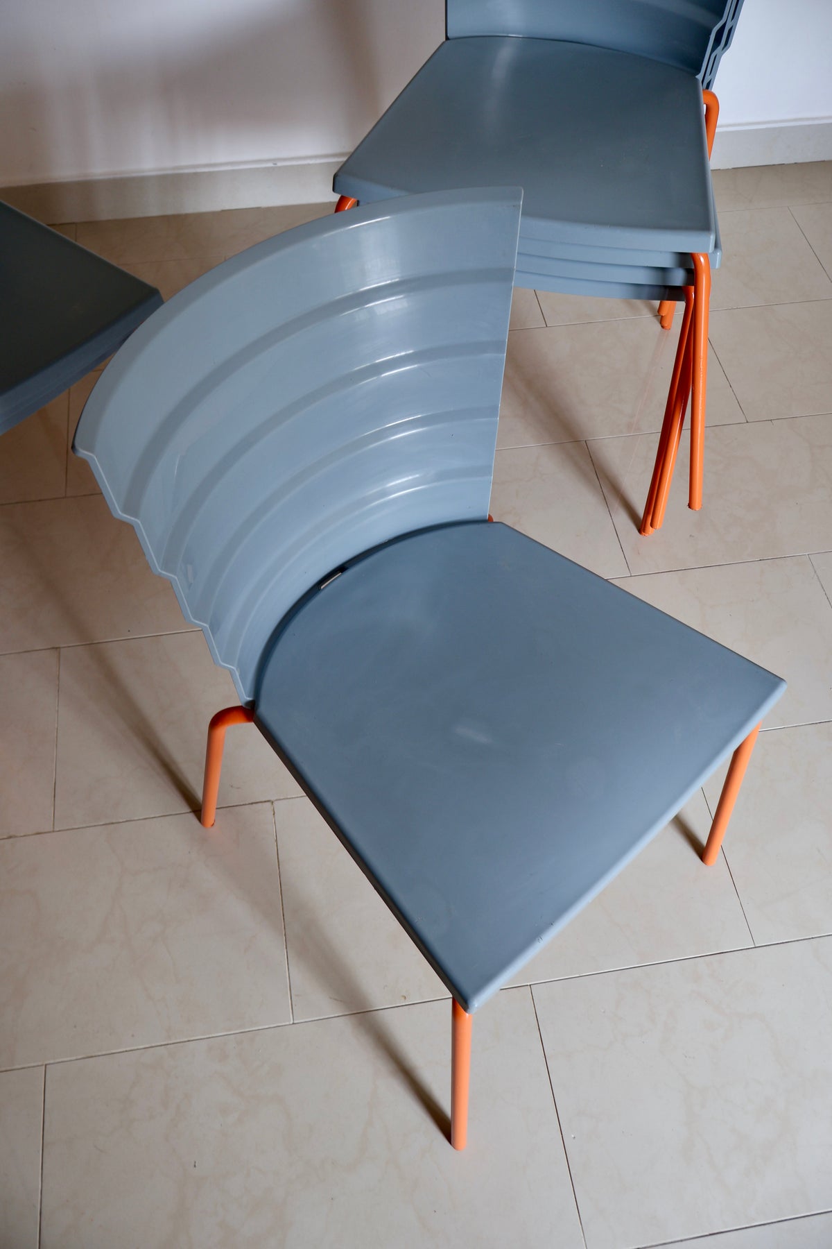 Italian Bikini 530 Designer Chairs by Marc Sadler for Metalmobil – Set of 8