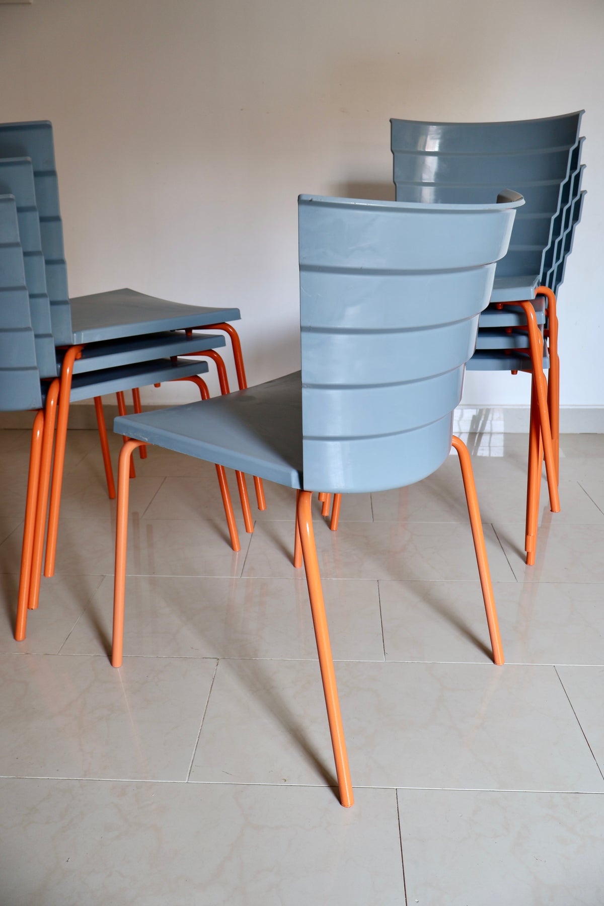 Italian Bikini 530 Designer Chairs by Marc Sadler for Metalmobil – Set of 8