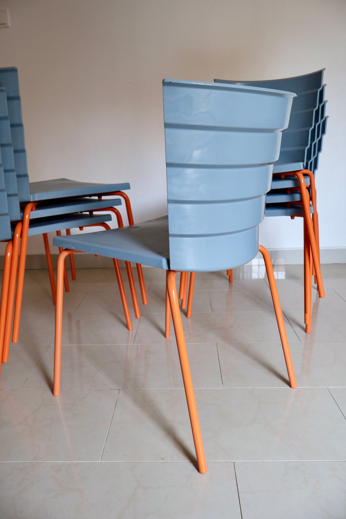 Italian Bikini 530 Designer Chairs by Marc Sadler for Metalmobil – Set of 8