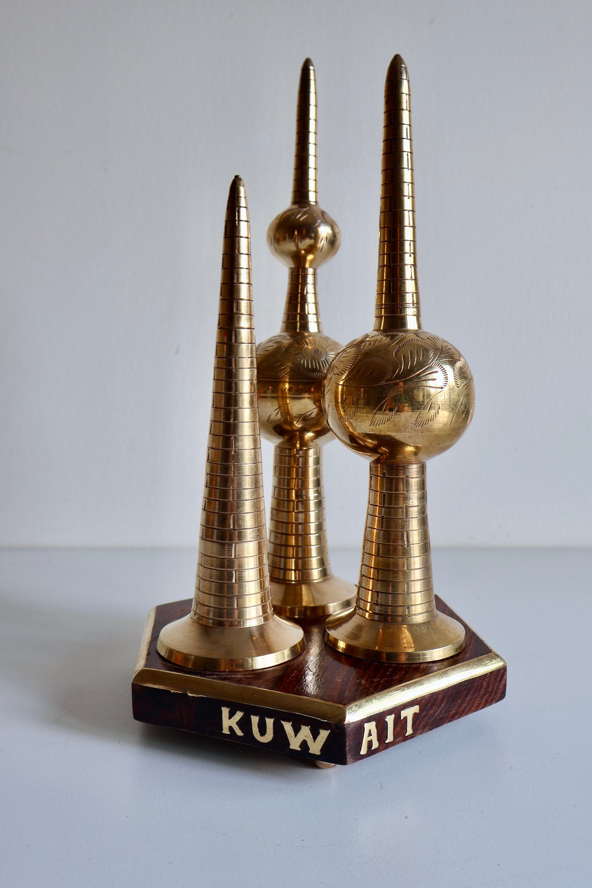 Vintage Brass Kuwait Towers Sculpture