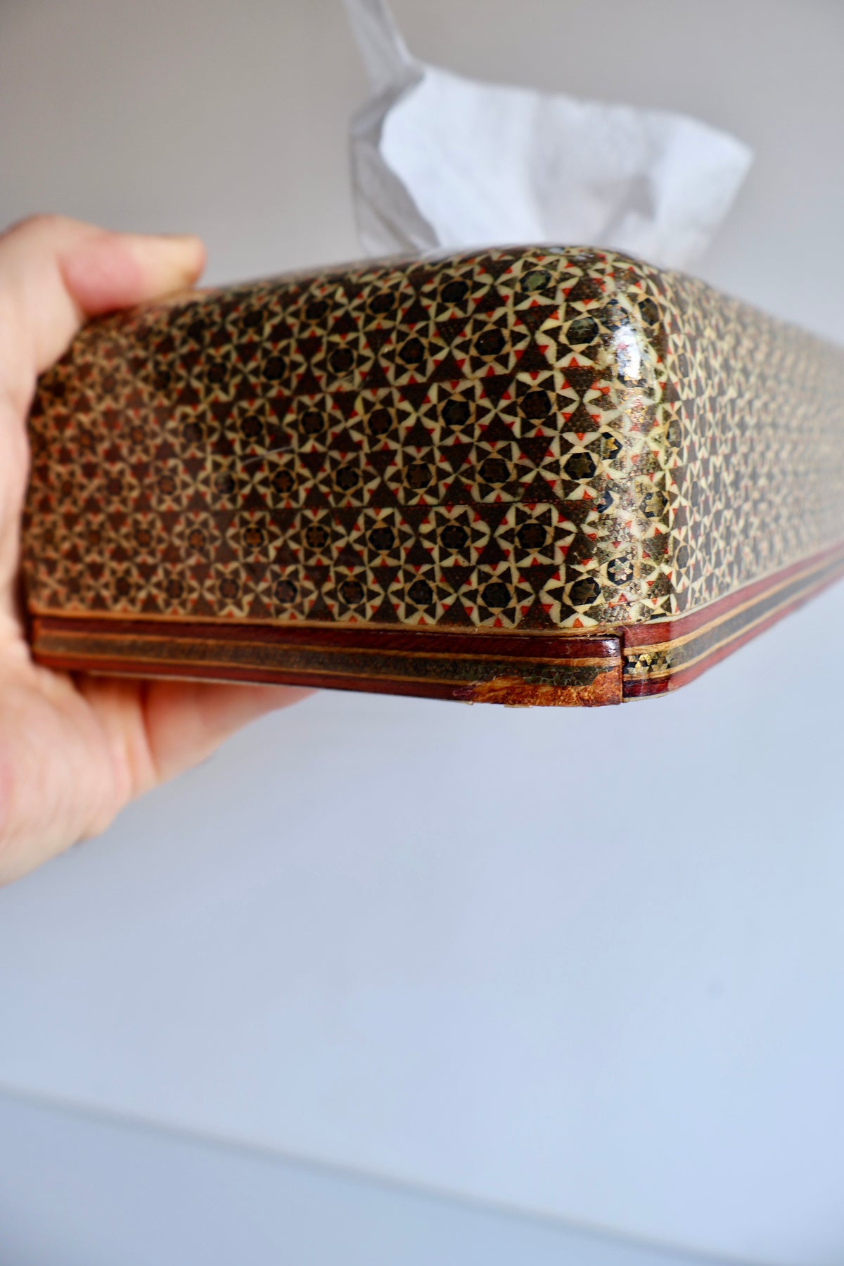 Vintage Persian Khatam Kari Tissue Box - On Hold