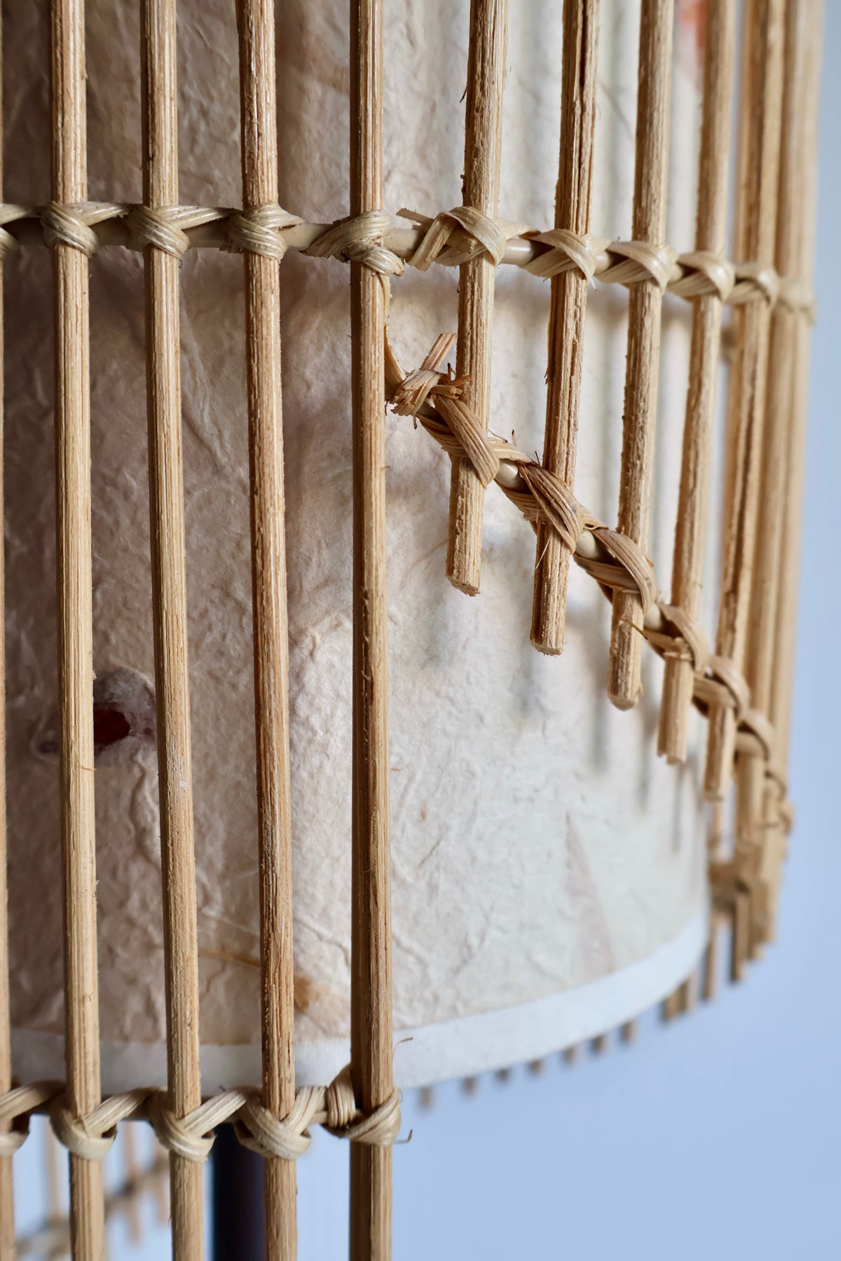 Handcrafted Bamboo & Botanical Paper Table Lamp