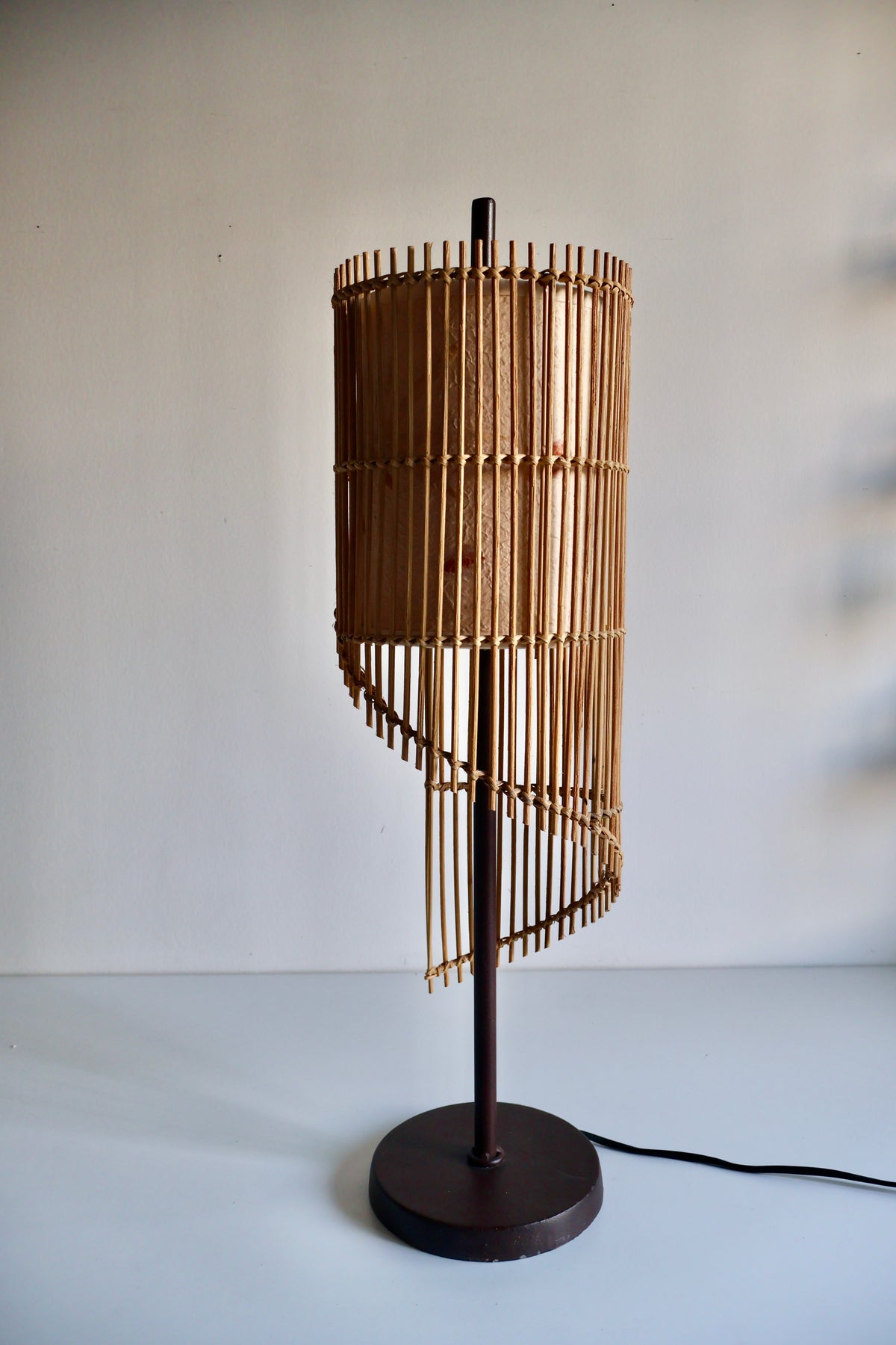 Handcrafted Bamboo & Botanical Paper Table Lamp
