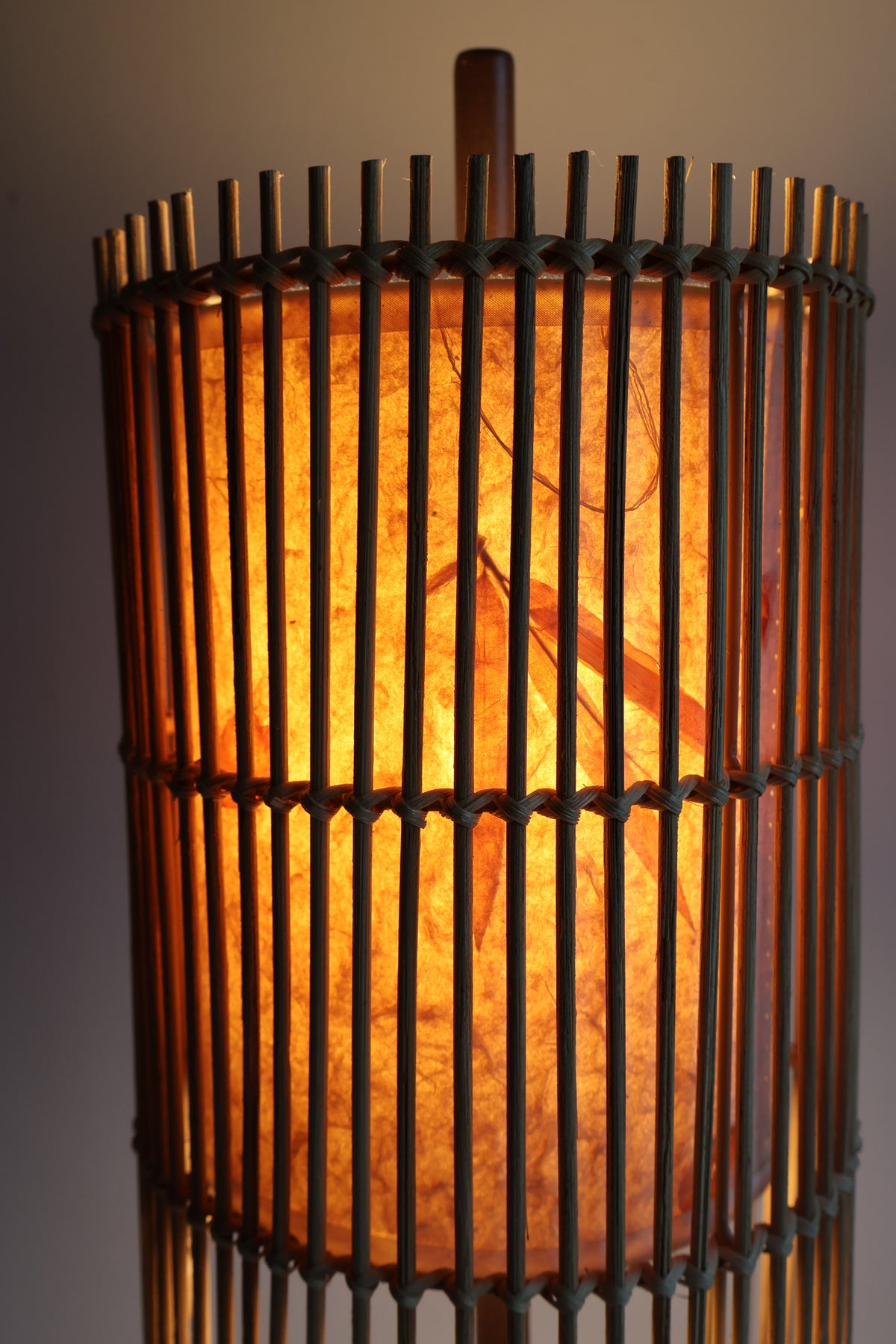 Handcrafted Bamboo & Botanical Paper Table Lamp