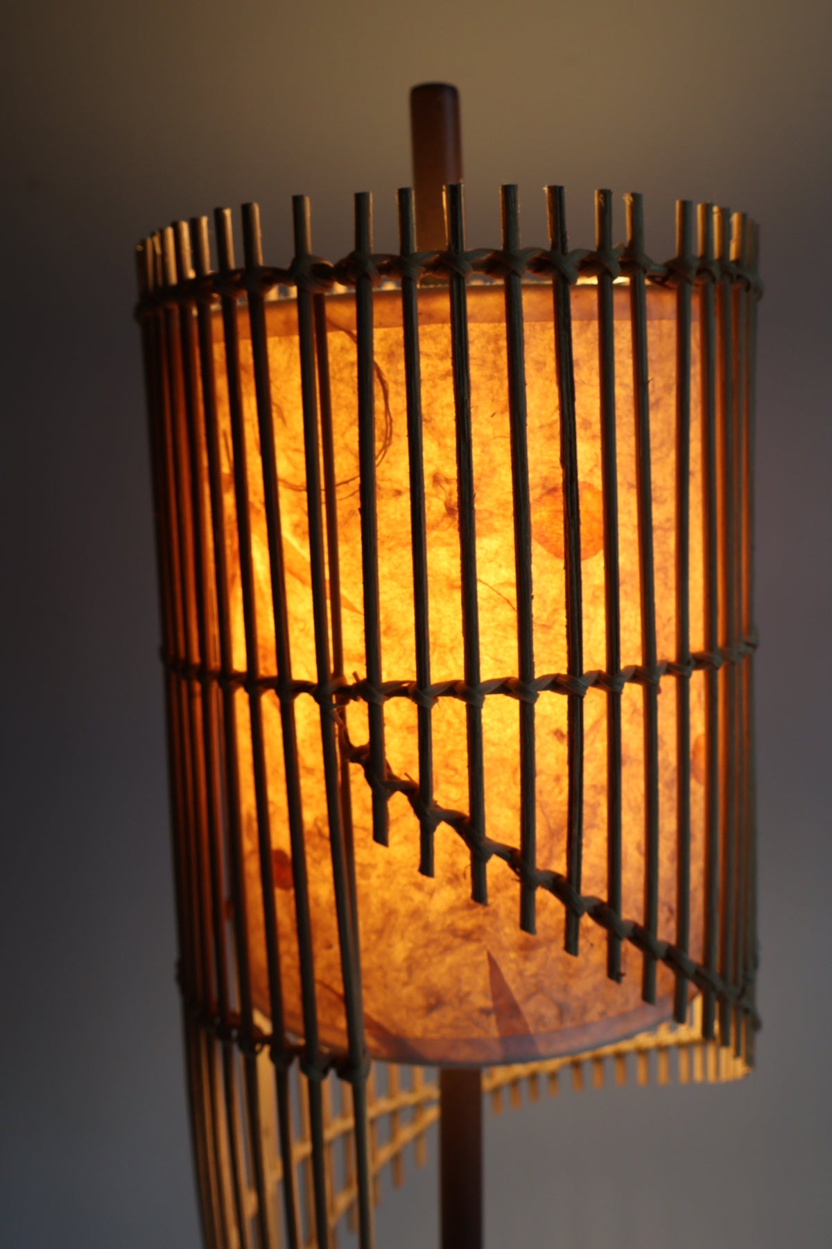 Handcrafted Bamboo & Botanical Paper Table Lamp