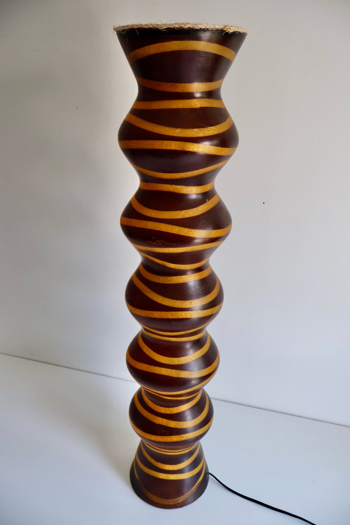 Sculptural Striped Floor Lamp