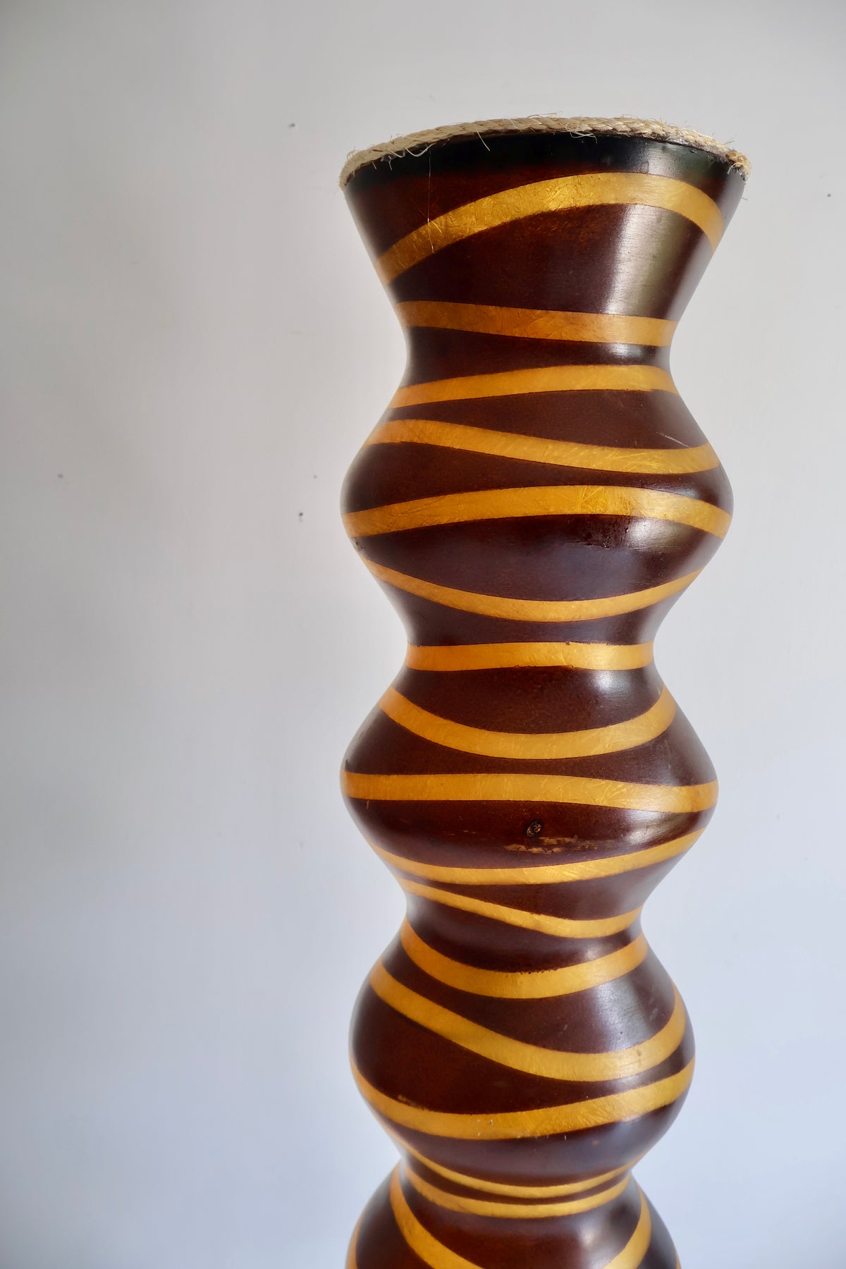 Sculptural Striped Floor Lamp