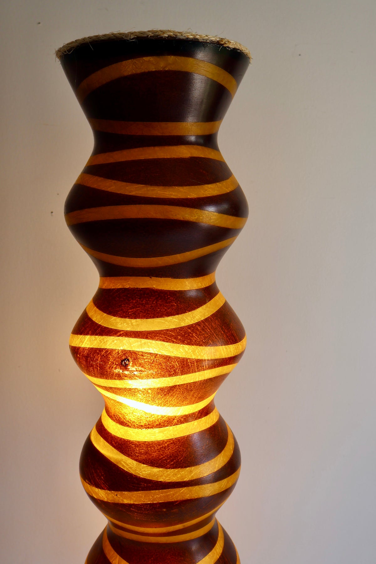 Sculptural Striped Floor Lamp