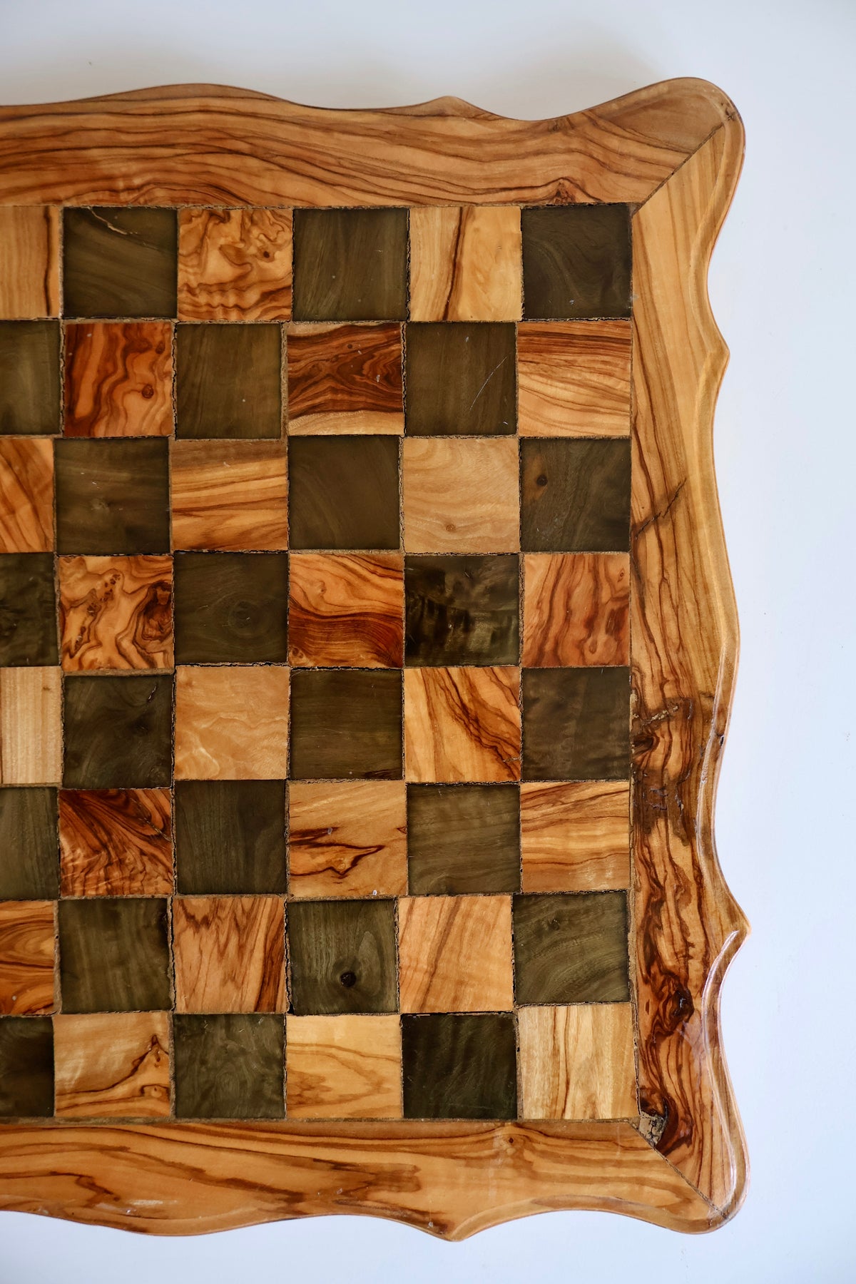 Handcrafted Olive Wood Chessboard – 40 cm