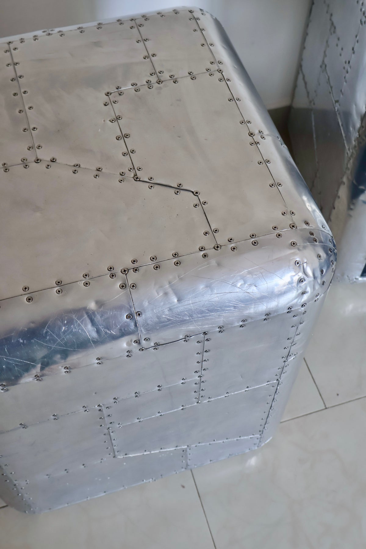 Pair of Restoration Hardware Blackhawk Aviator Side Tables