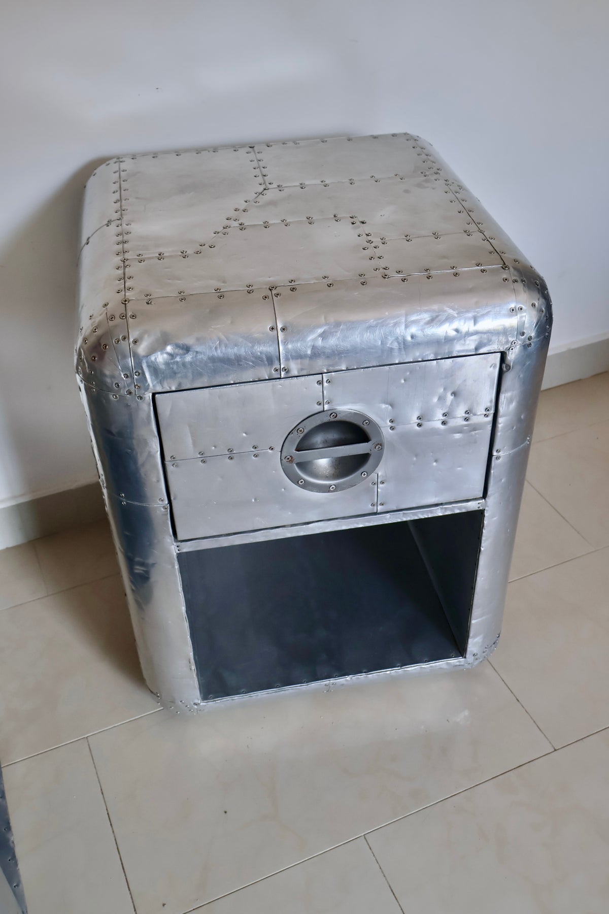 Pair of Restoration Hardware Blackhawk Aviator Side Tables