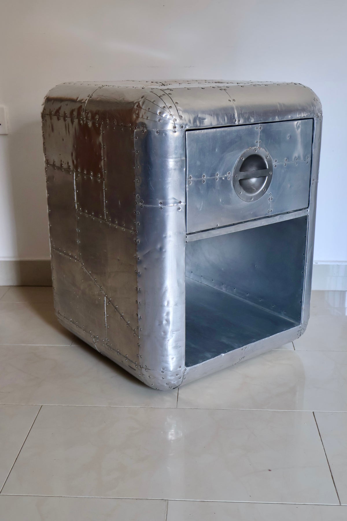 Pair of Restoration Hardware Blackhawk Aviator Side Tables