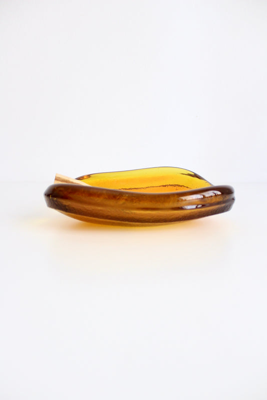 Midcentury Blenko Glass Ameba Ashtray