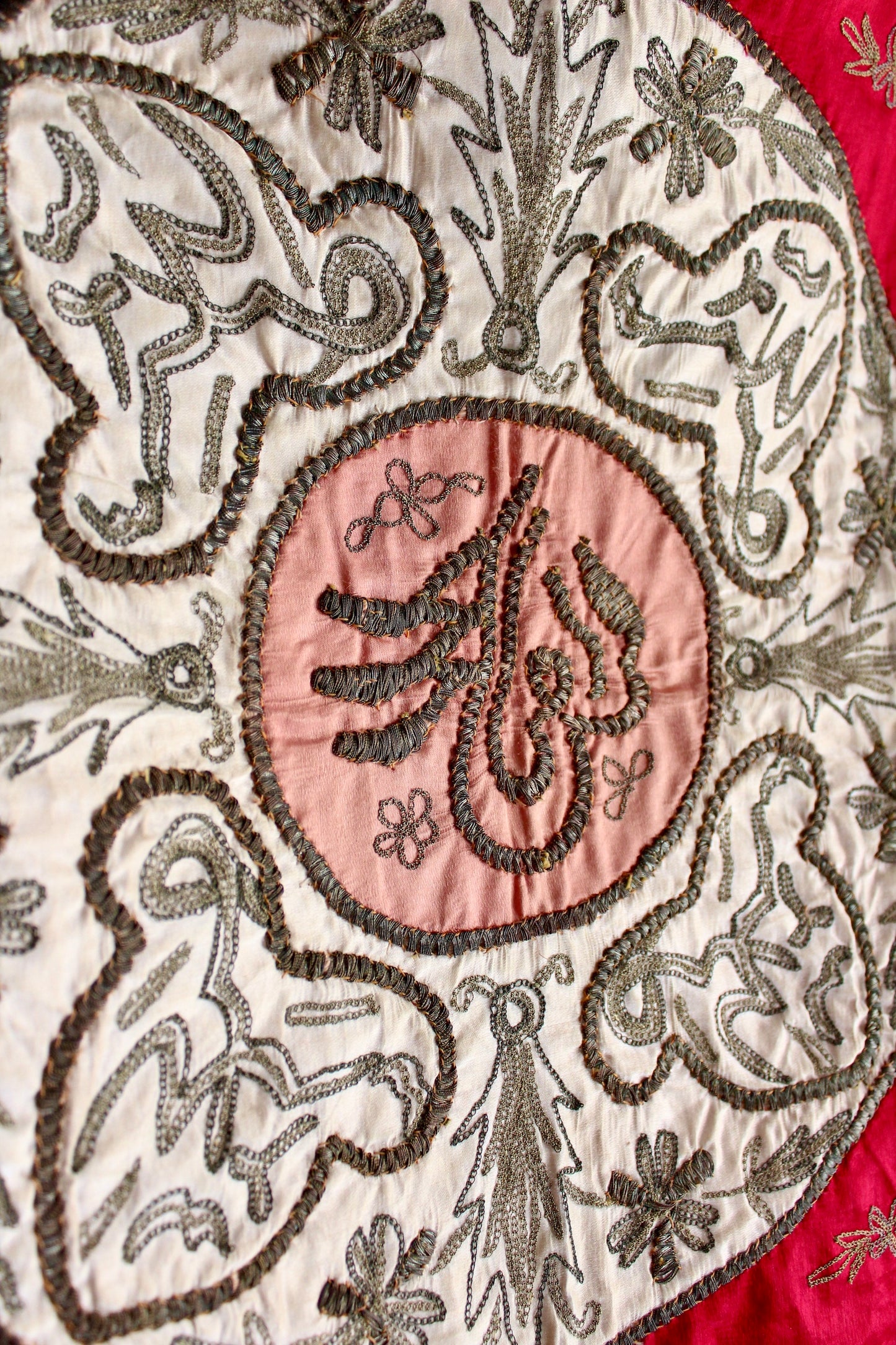 Antique Ottoman and Silver Threaded Textile