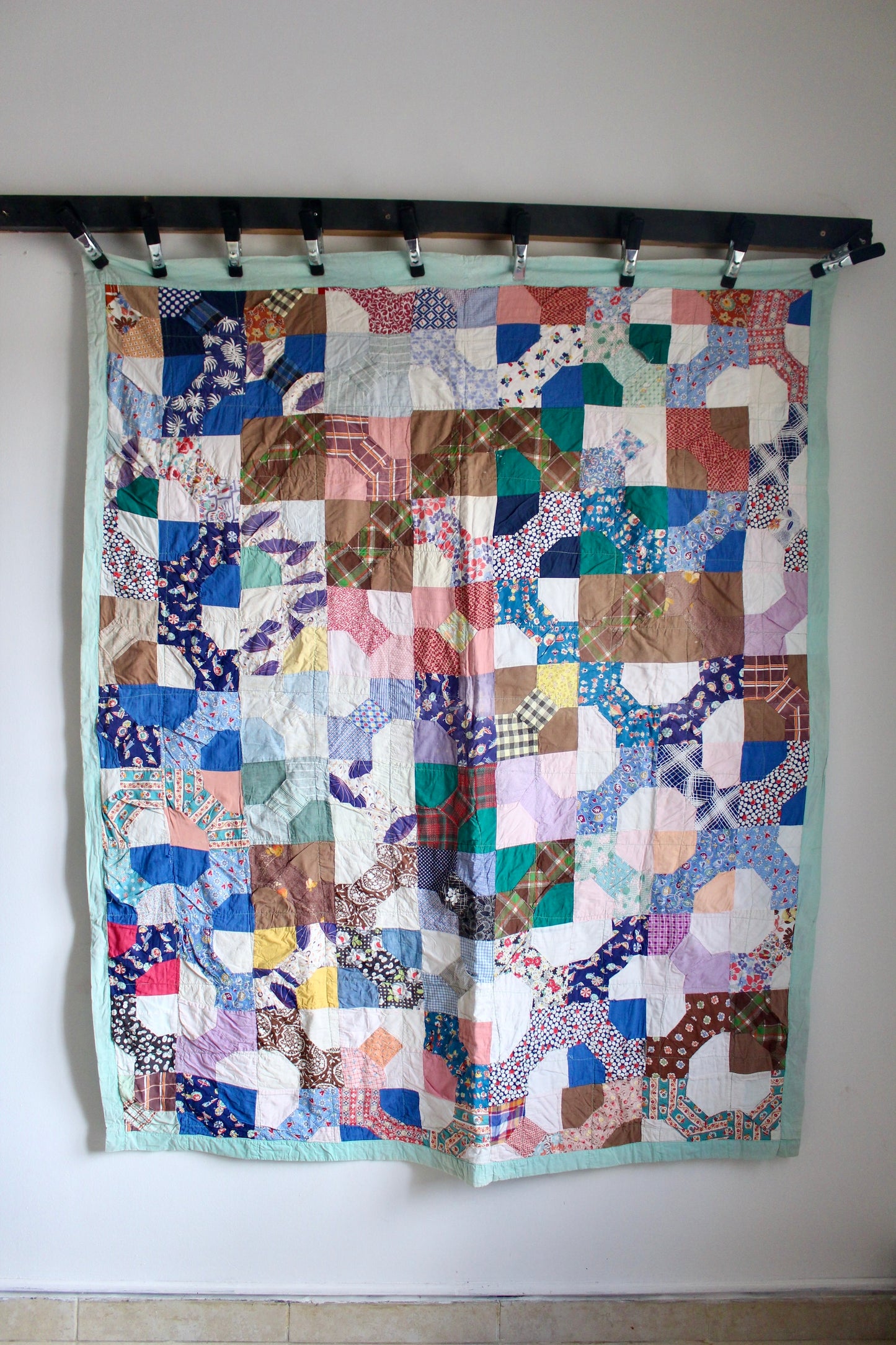 Vintage 1950s-1960s American Patchwork Quilt