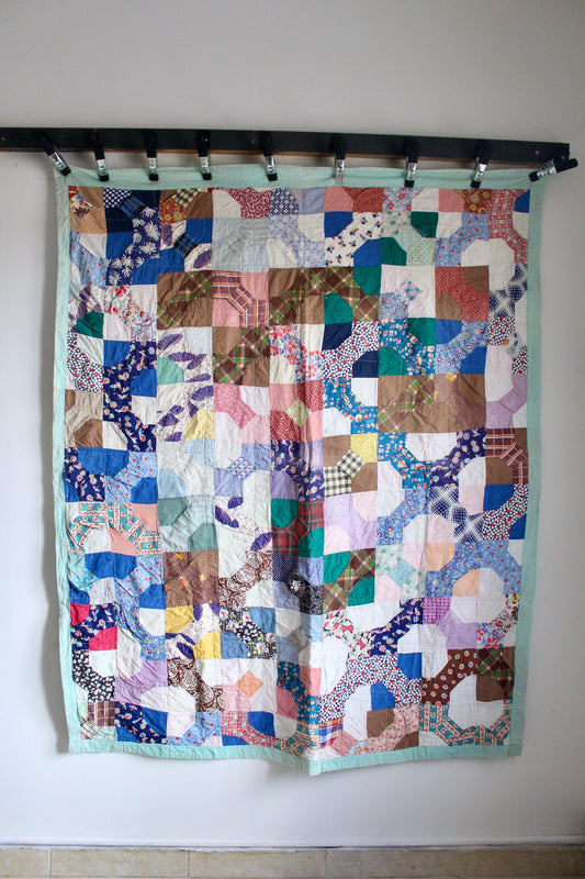 Vintage 1950s-1960s American Patchwork Quilt