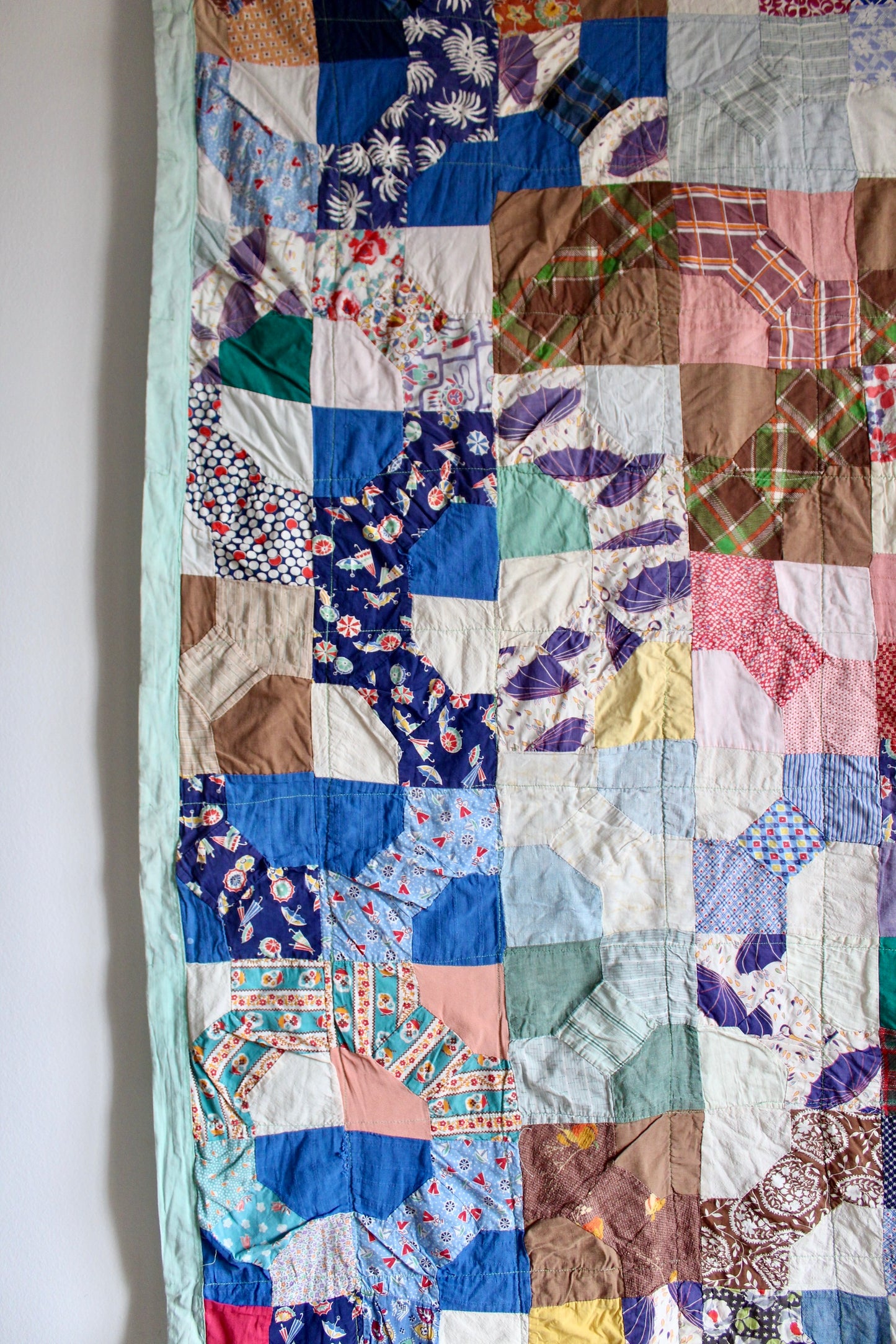 Vintage 1950s-1960s American Patchwork Quilt
