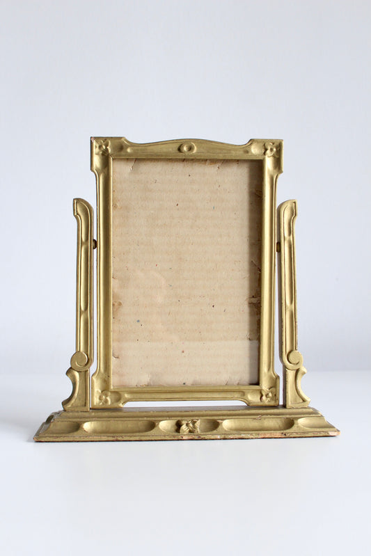 Art Nouveau Carved Wood and Gilt Standing Frame