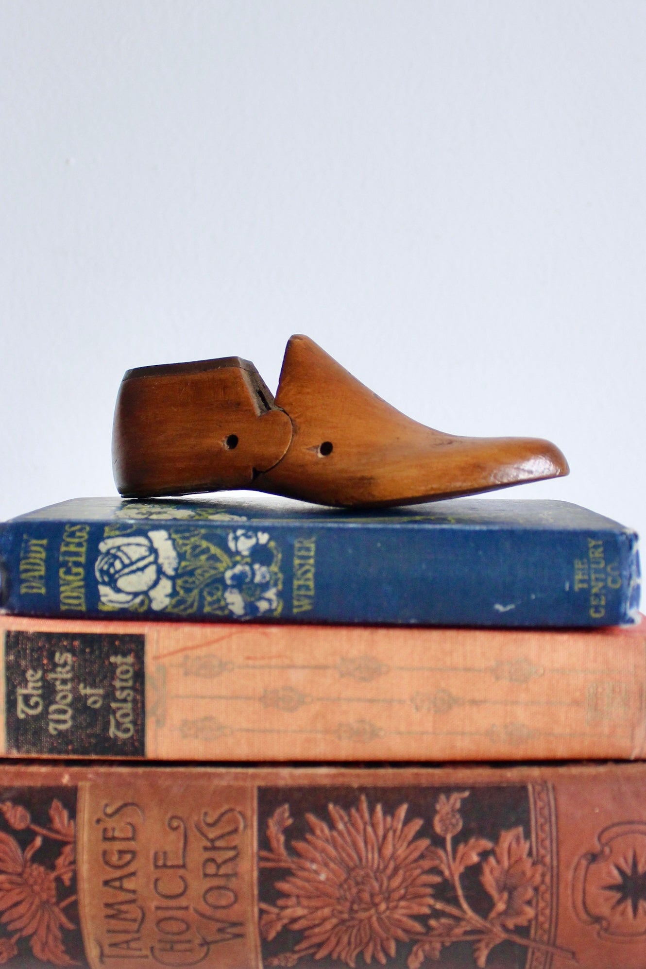 1920s-1940s Antique Wooded Carved Child's Shoes Mold