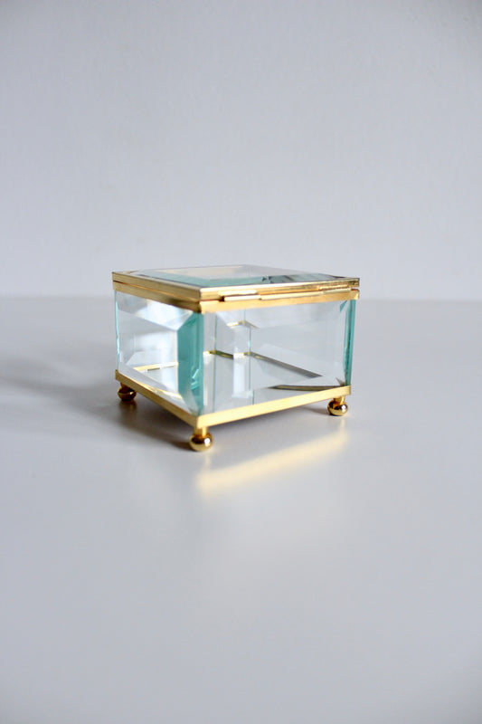 1980s Bevelled Glass Box