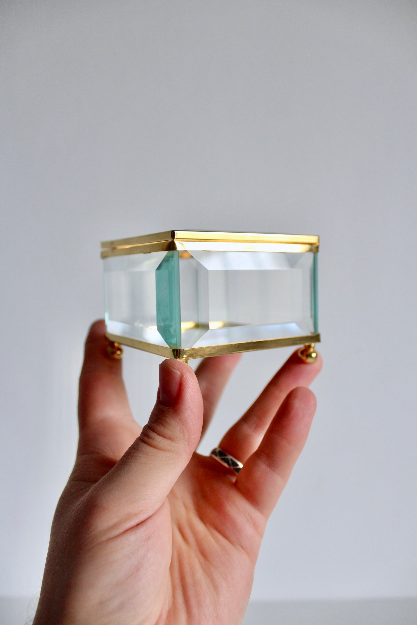1980s Bevelled Glass Box