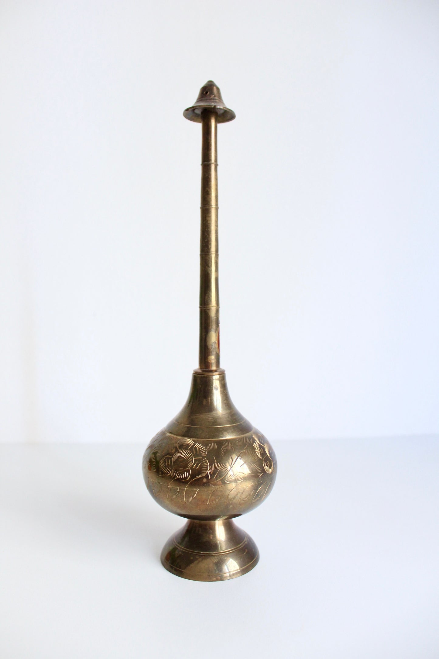 Set of Three Vintage Brass Perfume Bottles