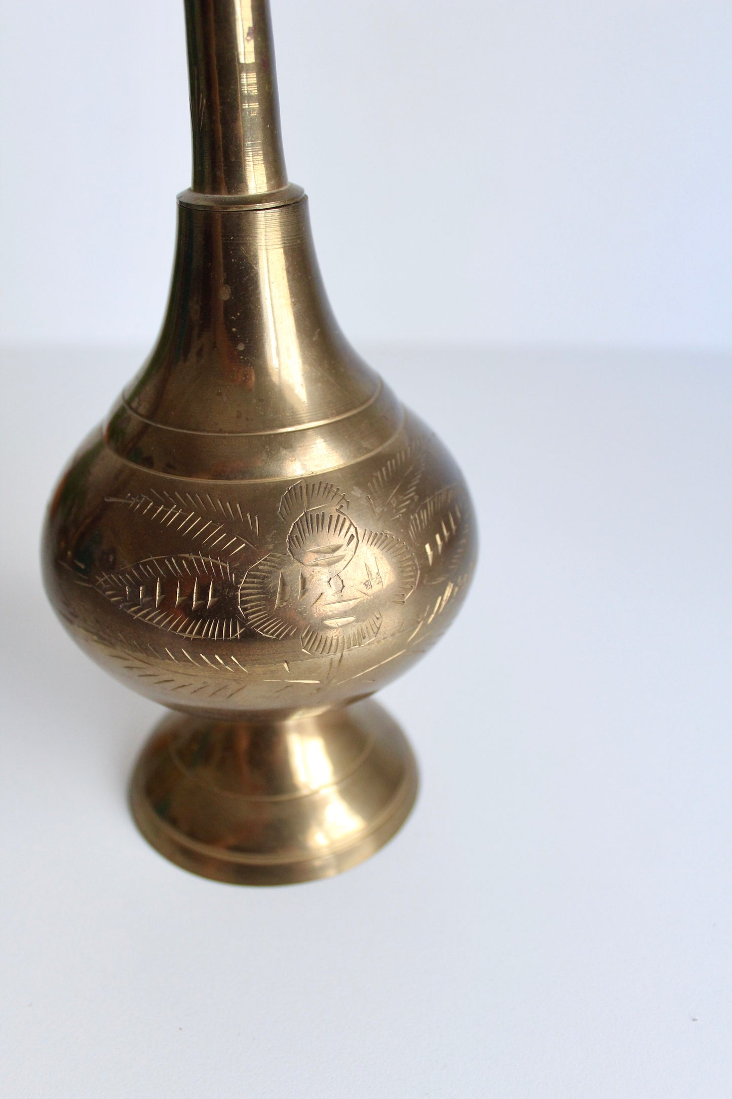 Set of Three Vintage Brass Perfume Bottles