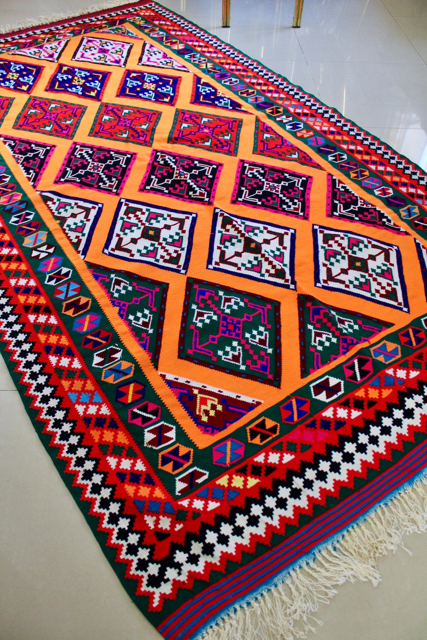 Vintage Persian Shiraz Kilim - 156x300