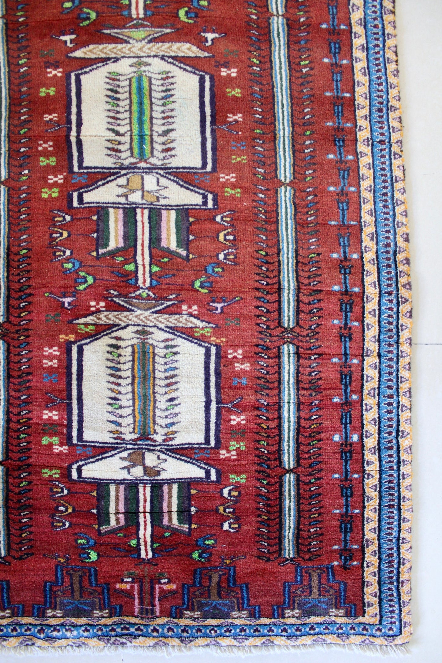 Vintage 1990s Afghan Balouch Carpet - 81x191