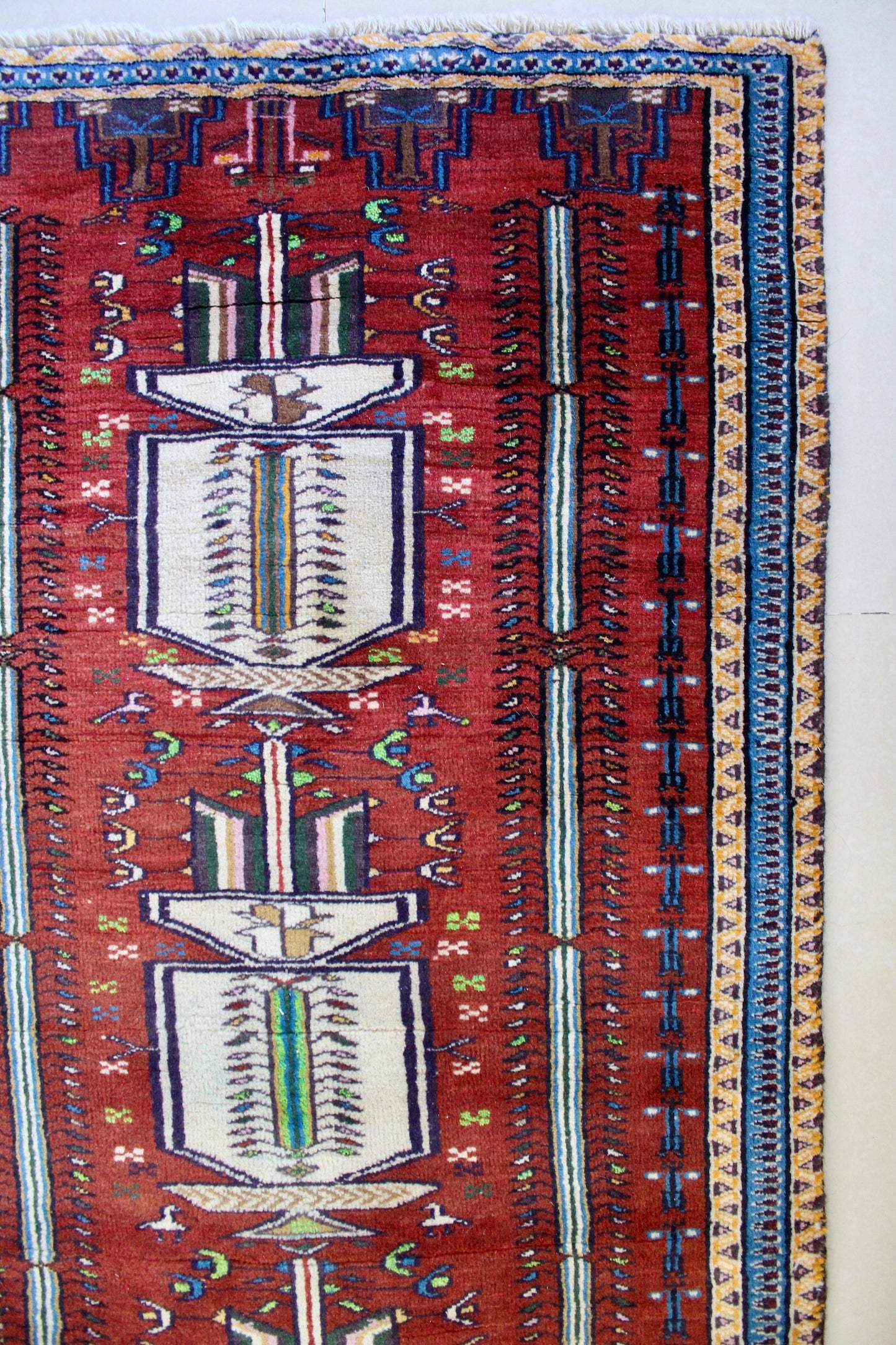Vintage 1990s Afghan Balouch Carpet - 81x191