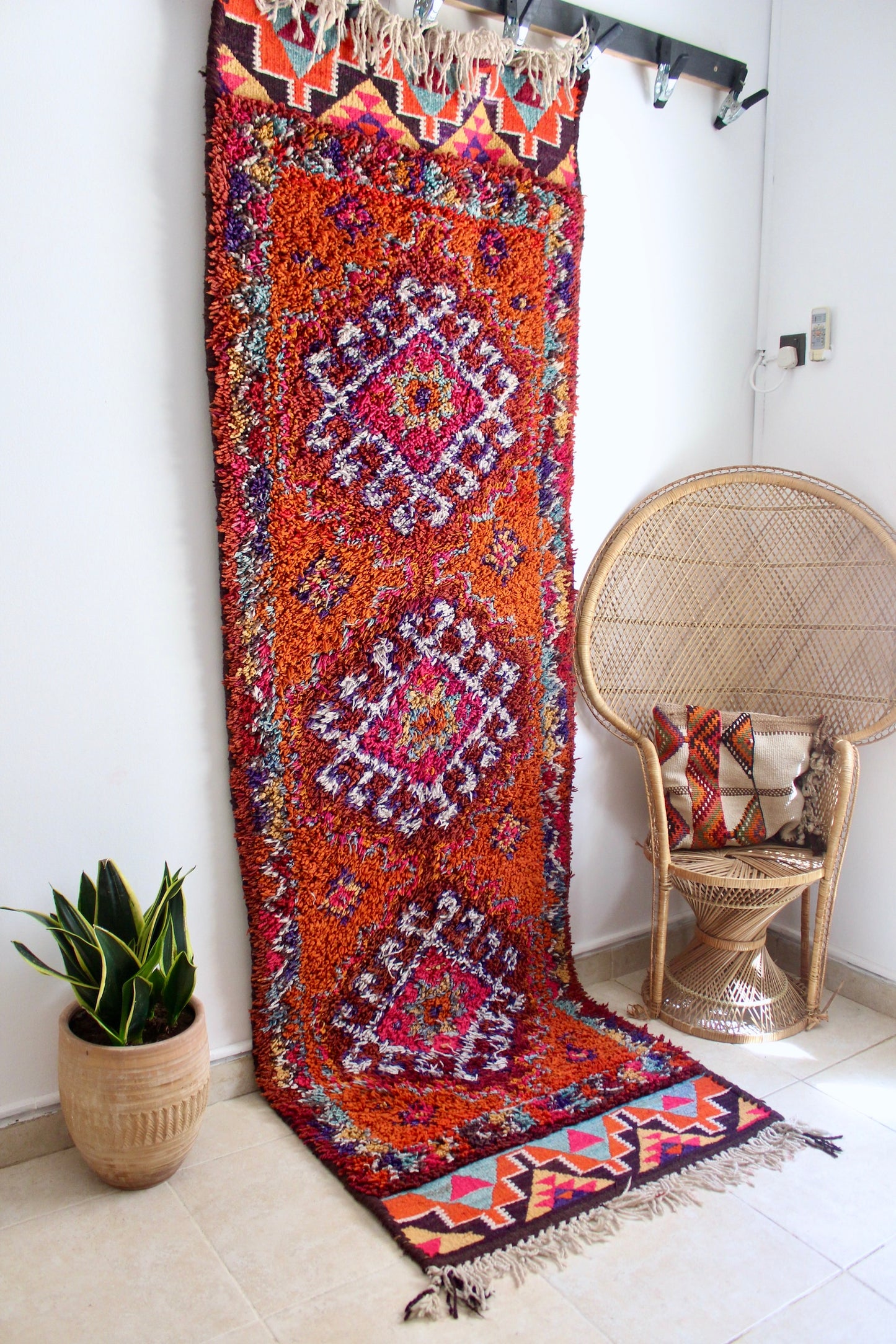 Vintage Shaggy Sadu Runner - 93x320