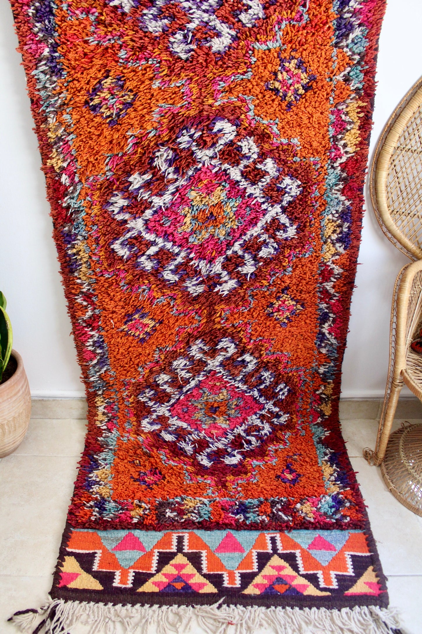 Vintage Shaggy Sadu Runner - 93x320
