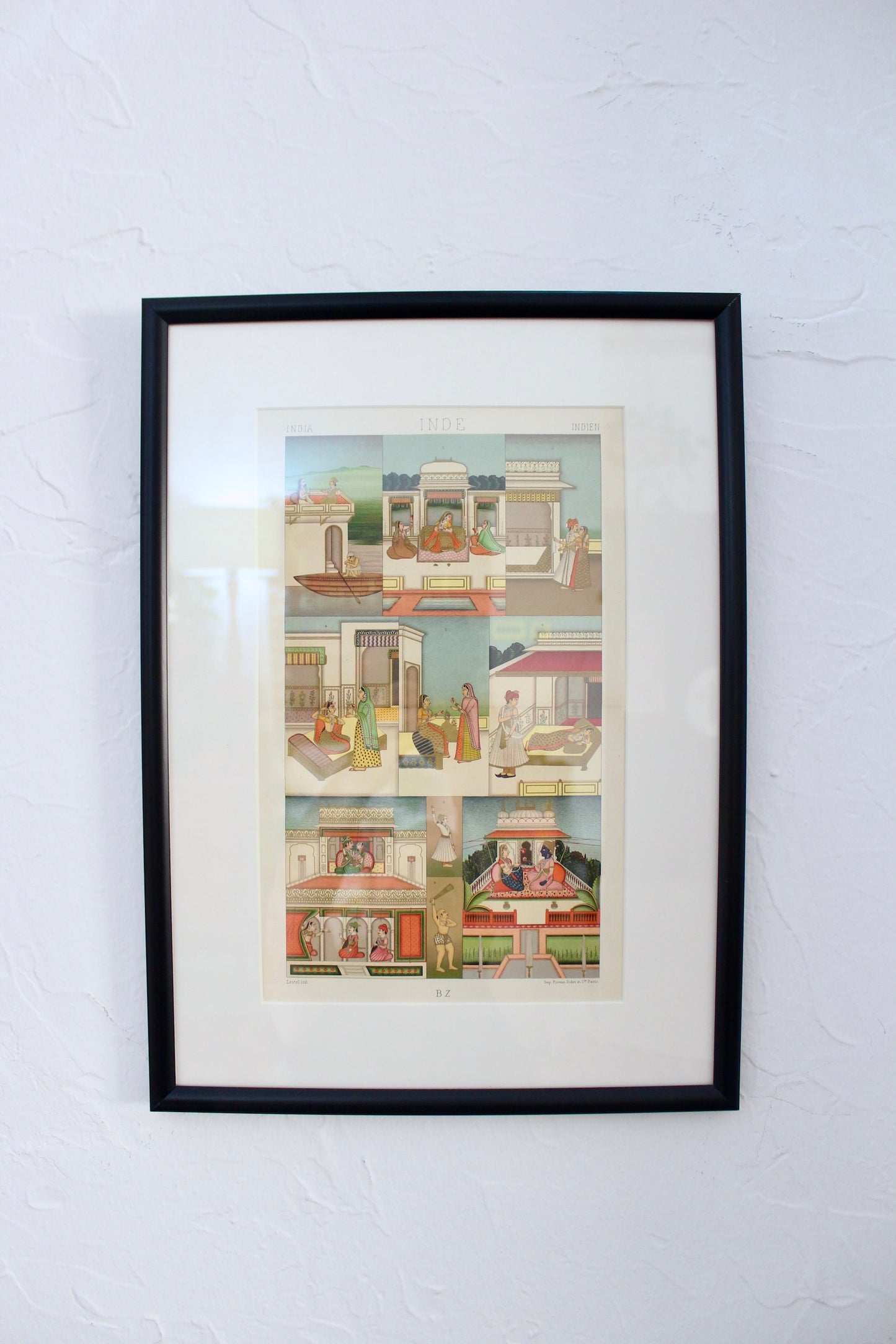 Antique 1880s Framed Chromolithograph French Prints