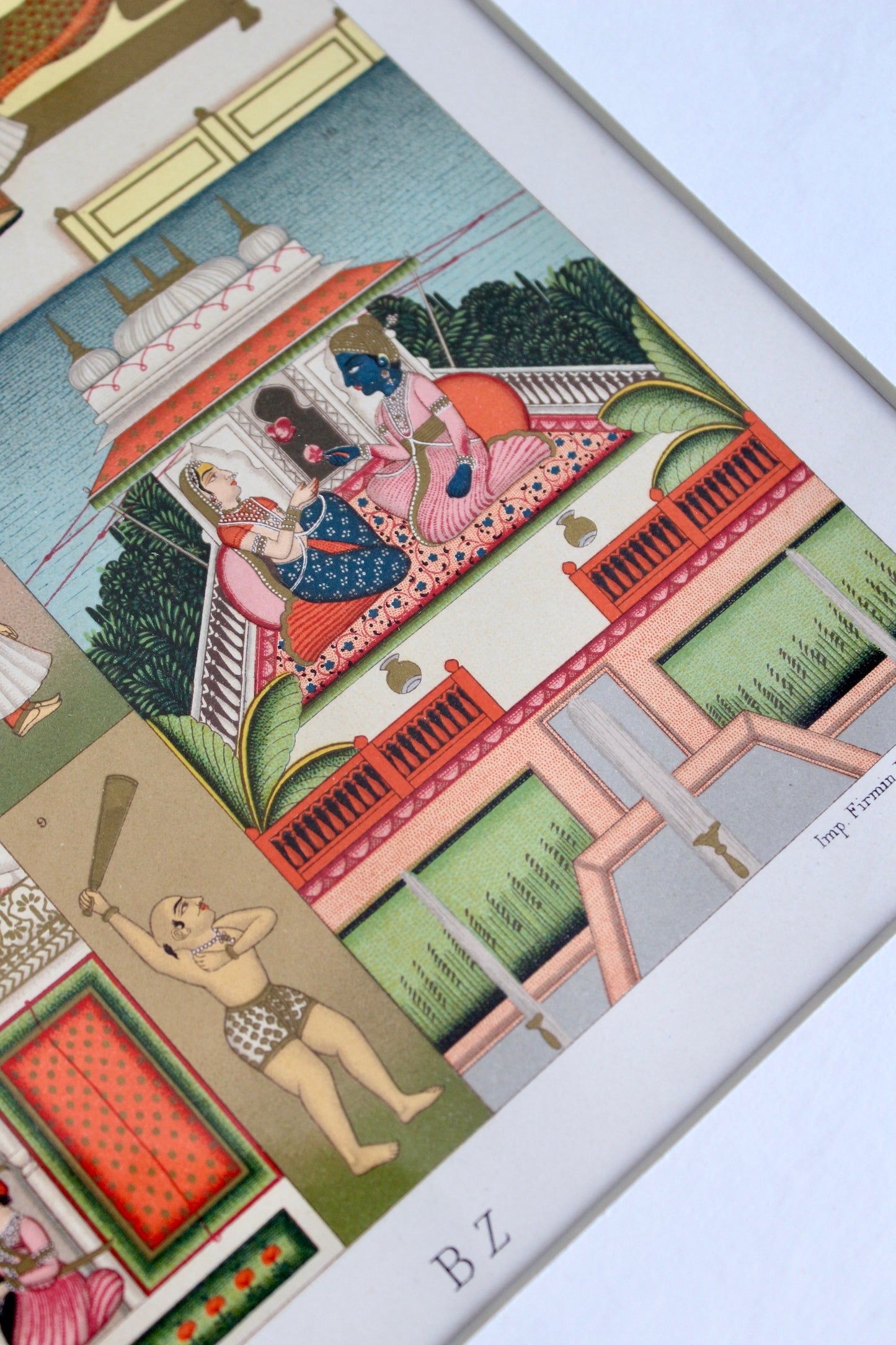 Antique 1880s Framed Chromolithograph French Prints